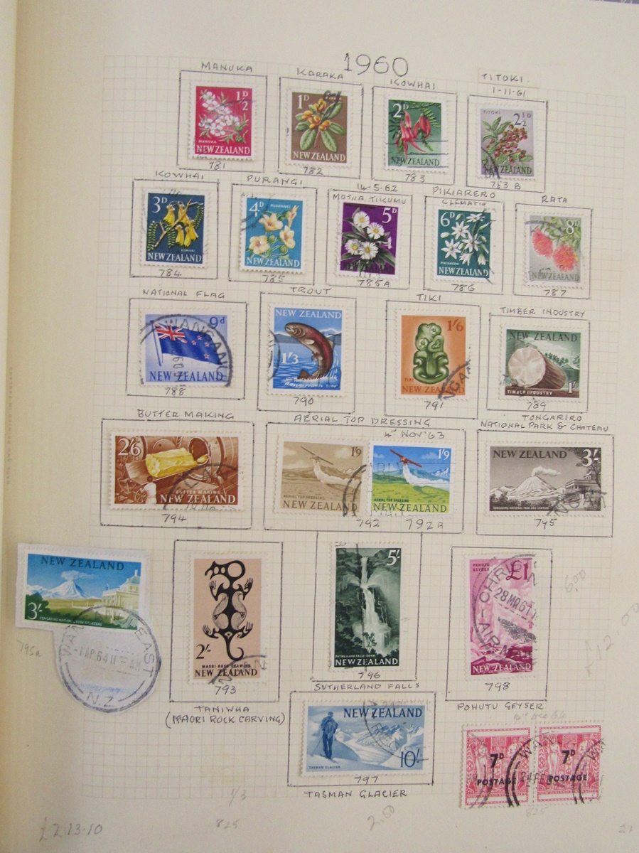 Blue Crown New Zealand stamp album, mainly KGVI/QEII, of mostly mint & used definitives & - Image 6 of 8
