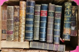 Quantity of antiquarian periodicals, mainly quarter leather with marbled boards, to include