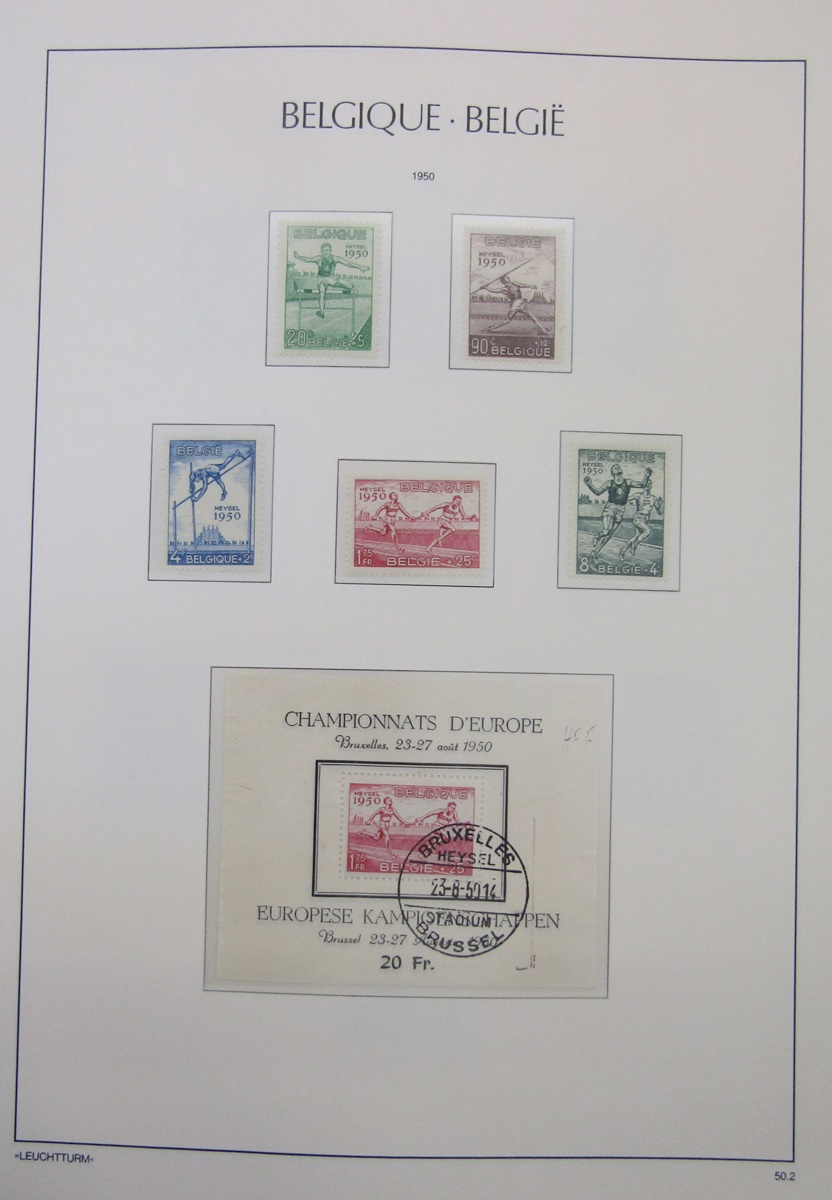 Belgian stamps: Comprehensive boxed collection of mint & used definitives, commemoratives, and - Image 6 of 10