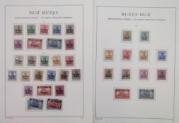 Belgian stamps: Occupation issues on 6 Leuchtturm pages, mint and used, 1914-21, all to highest