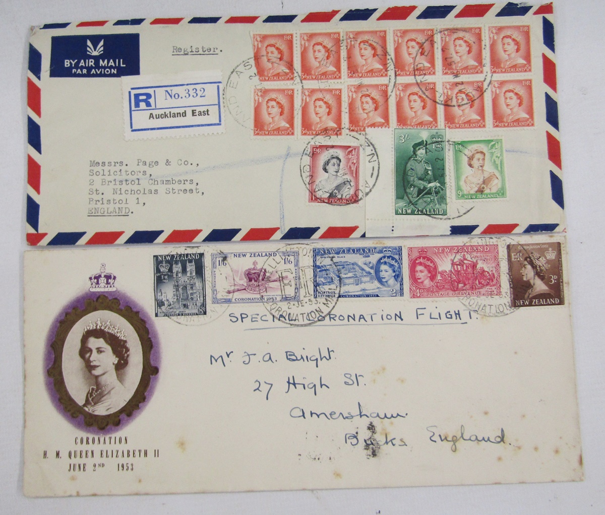 Blue Crown New Zealand stamp album, mainly KGVI/QEII, of mostly mint & used definitives & - Image 4 of 8