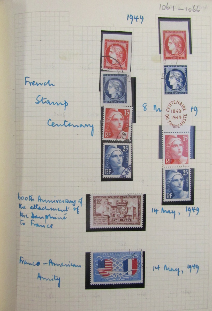 Stamps of France: From 1948 to early 2000s most issues, both mint and used in black or navy blue “ - Image 2 of 14