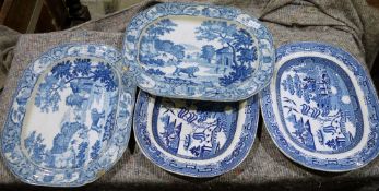 Part tea service in Masons Regency pattern, Davenport Hop pattern tazza, some willow pattern and