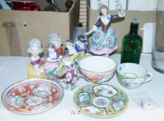 Four continental porcelain figures in the Meissen-style, emblematic of the seasons, circa 1900, gilt