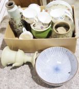 Victoria Czechoslovakian violet pattern part tea service, a Poole pottery Cranborne part tea