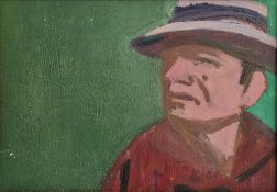 Anthony Hodge (1948-2009) Oil on board Portrait of Ivan Rowan, unsigned, 41cm x 59cm