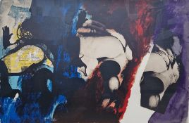 John Piper (1903-1992) Screenprint of mixed media picture “Eye and Camera – Red, Blue and Yellow”,