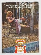 Three original vintage Smirnoff vodka advertising posters: 