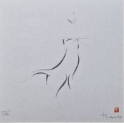 Frank Endersby Signed limited edition print “Cat and Feather”, 240/850