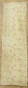 Georgina von Etzdorf embroidered velvet scarf, cream ground and another by the same maker in