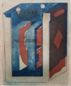 20th century  Mixed media Abstract, unsigned, framed and glazed, 17cm x 14cm