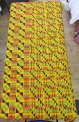 KENTE - Ghana , silk woven and stitched panels. This would be worn by a gentleman on a grand