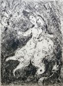 Marc Chagall (1887-1985)  Etching “L’Envolee”, two female figures, signed in pencil lower right