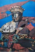 Alfio Rapisardi (1929-2018) Set of three signed prints  Jack of Clubs, Queen of Hearts and King of