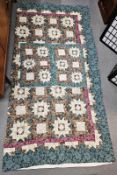Double handmade patchwork quilt with pillowcases
