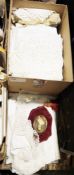 A quantity of assorted table linen to include crocheted edges, cut and drawn thread, napkins,