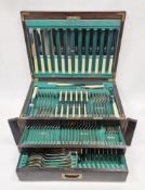 Silver flatware table service for 12 persons, Old English pattern, Sheffield 1921, to include 12