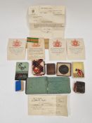 Art Nouveau silver-mounted small birthday book, a vintage autograph book, a miniature book of Burns'