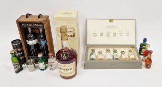 Boxed bottle of Hennessy VS Cognac, a presentation box of 2 x 25cl Warre's Optima port, six