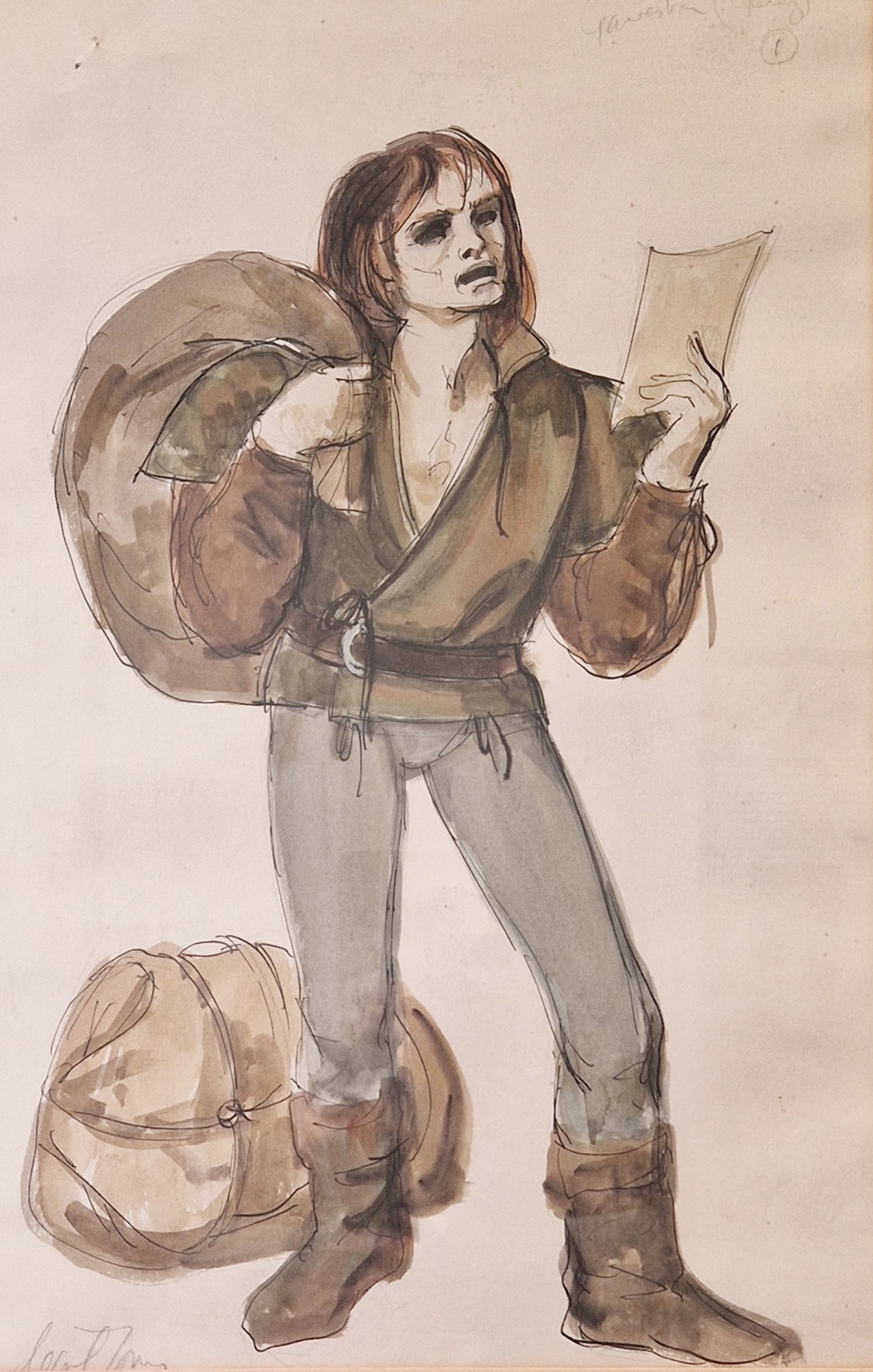 Theatre costume designs for 'The Gondoliers' and 'The School for Scandal' by the same artist, - Image 5 of 5