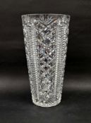 A substantial Waterford cut glass vase, height 14
