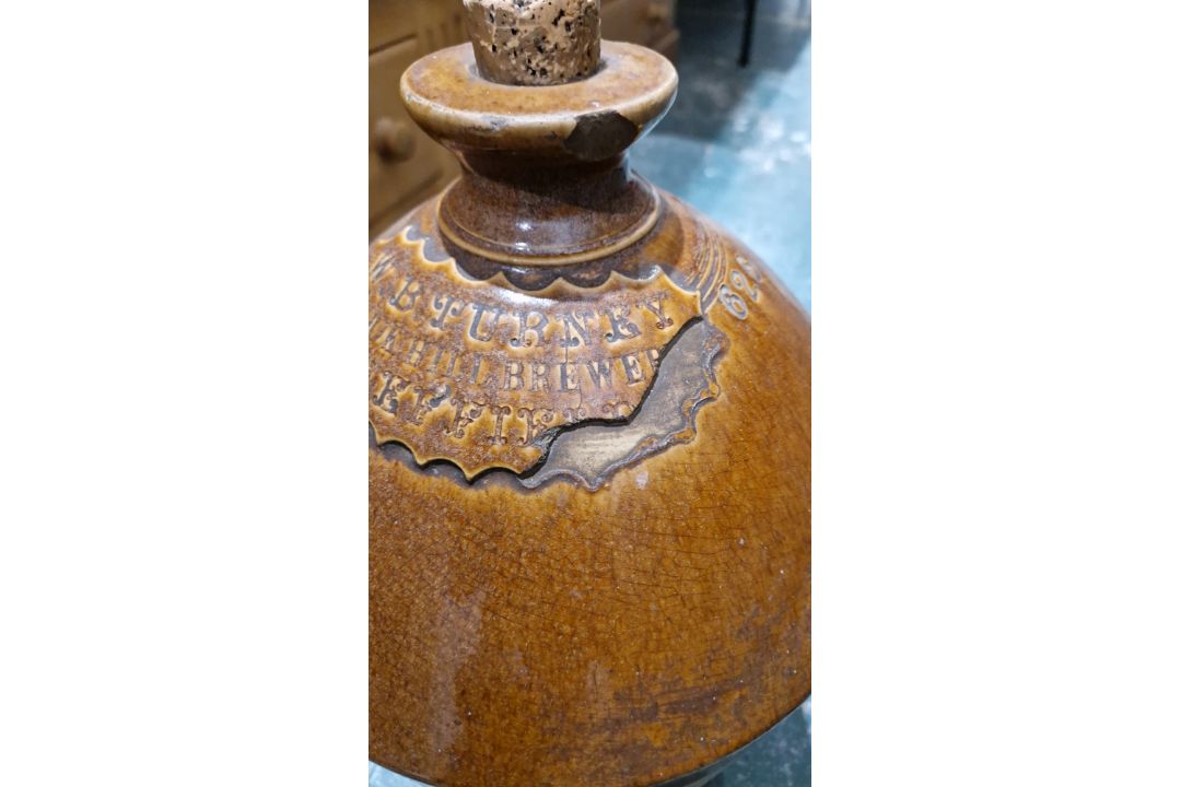 Various stone ware flagons, kilner jars, bottles, footwarmers , many with stamped names - W B Turney - Image 16 of 20