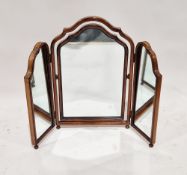 Victorian mahogany three-fold dressing table mirror, 67cm high  Condition Report Surface