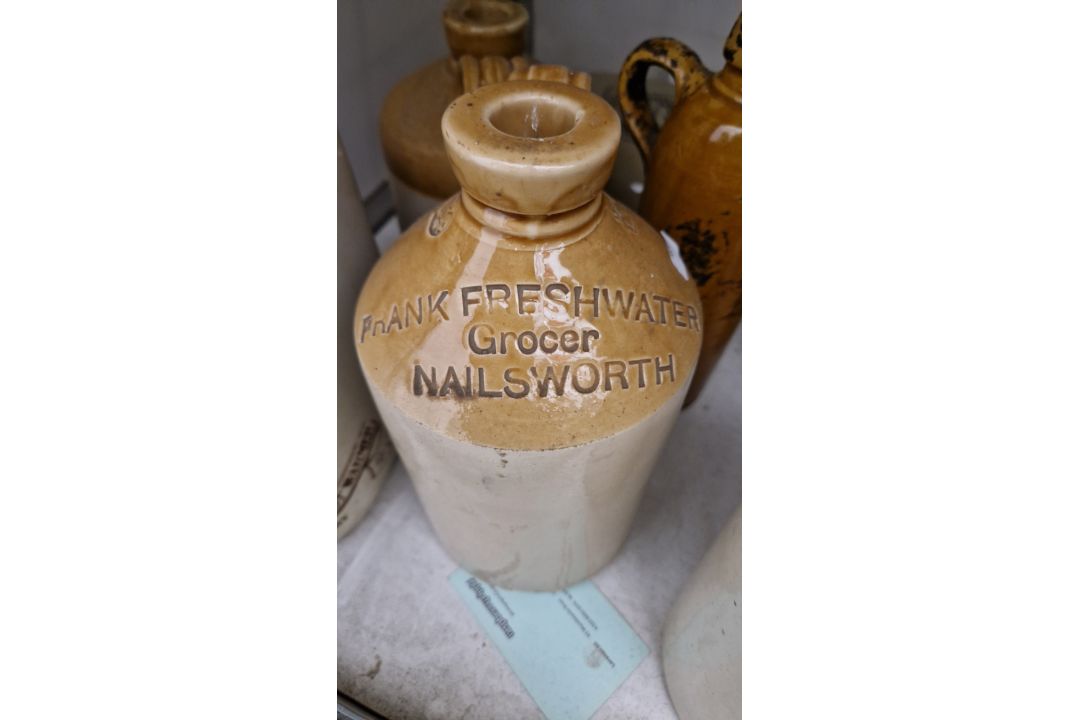 Various stone ware flagons, kilner jars, bottles, footwarmers , many with stamped names - W B Turney - Image 4 of 20