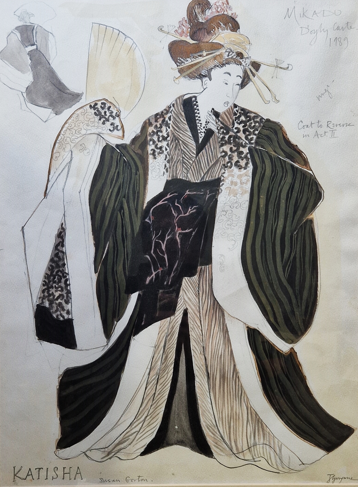 Theatre costume designs for 'The Gondoliers' and 'The School for Scandal' by the same artist, - Image 3 of 5