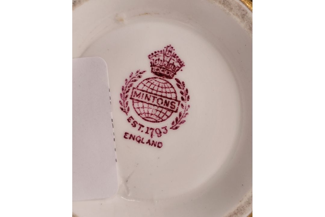 LOT WITHDRAWN; Two Mintons small lustred sugar bowls, each printed and painted in the cloisonne - Image 4 of 4