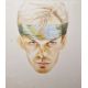 Myles Antony (Irish, 20th century) Watercolour Portrait of a man wearing bandana, signed and - Image 2 of 6