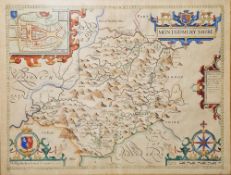 John Speed (1552-1629) Hand coloured engraved map 
