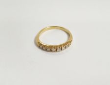 18ct gold and diamond half-eternity ring, the stones claw set  Condition Report Ring size - P