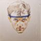 Myles Antony (Irish, 20th century) Watercolour Portrait of a man wearing bandana, signed and - Image 3 of 6