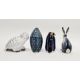 Four Royal Crown Derby bone china animal paperweights, comprising snowy owl, rockhopper penguin, - Image 2 of 4