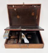 An early 20th century 'Lion Menucator, Model. No. 4' screen printer, various printing blocks,