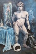 Derrick Russell (20th century) Acrylic on card 