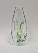 Vicke Linstrand (1904-1983) for Kosta Boda, a 'seaweed' vase of flattened ovoid form, signed to