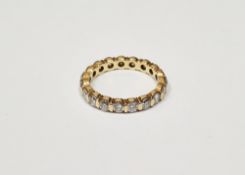 18ct gold and diamond full eternity ring, the 20 diamonds approx. 0.10ct each, approx 3.3g Condition