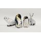 Four Royal Crown Derby bone china animal paperweights, comprising snowy owl, rockhopper penguin, - Image 1 of 4