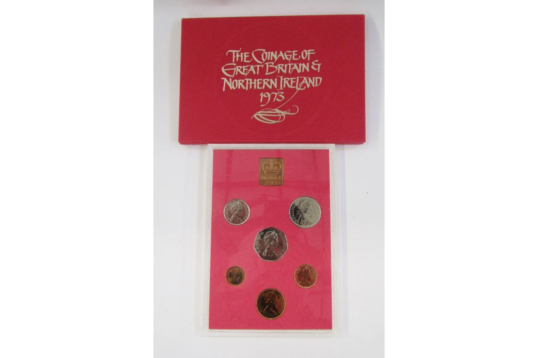UK proof sets (8), dates, 1972 x 2, 1973 x 2, 1975, 1977, 1978 x 2, most sets show toning to lower - Image 2 of 8