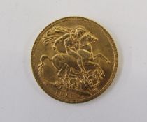 Edwardian sovereign 1912.