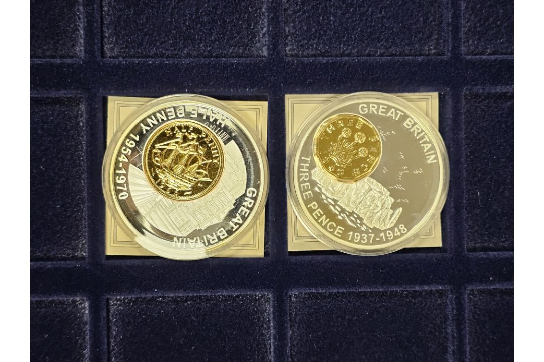 Tin containing pennies and half pennies from Victoria (bronze) to Elizabeth II, with small amount of - Image 3 of 5