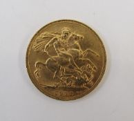 Edwardian sovereign 1913.