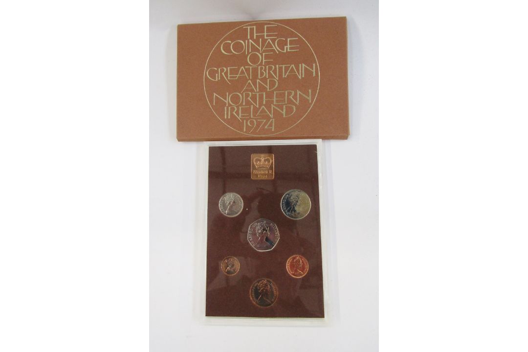 UK proof sets (8), dates 1972, 1976, 1977, 1975, 1976, 1974, most sets showing toning on lower - Image 2 of 8