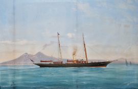 De Simone (19th/20th century) Gouache on paper The S.Y. Maid of Honour, titled and signed, 41 cm x