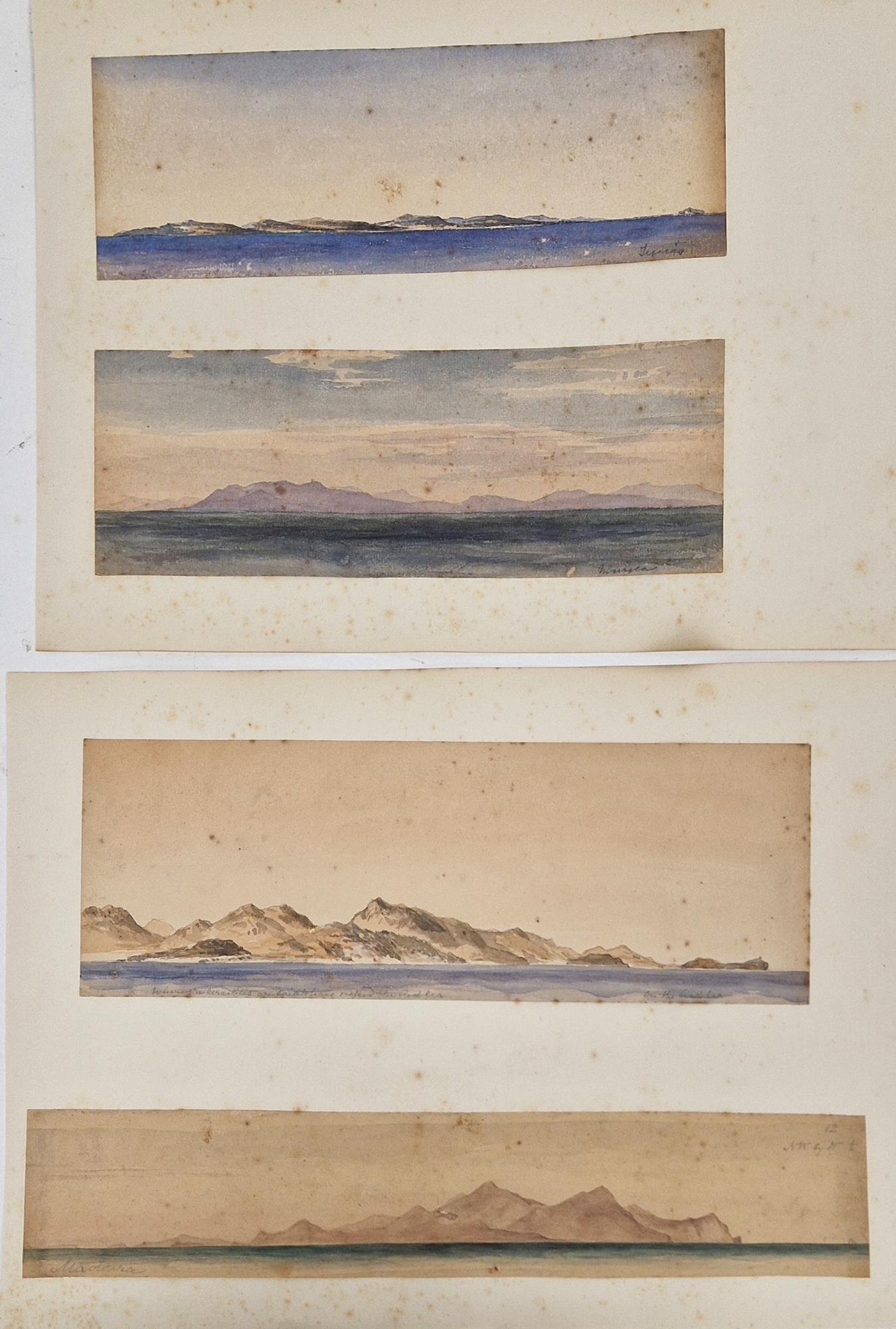 Watercolour drawings - collection Attrib. A H. Walter " A Passage from India to England 1873" - Image 25 of 26