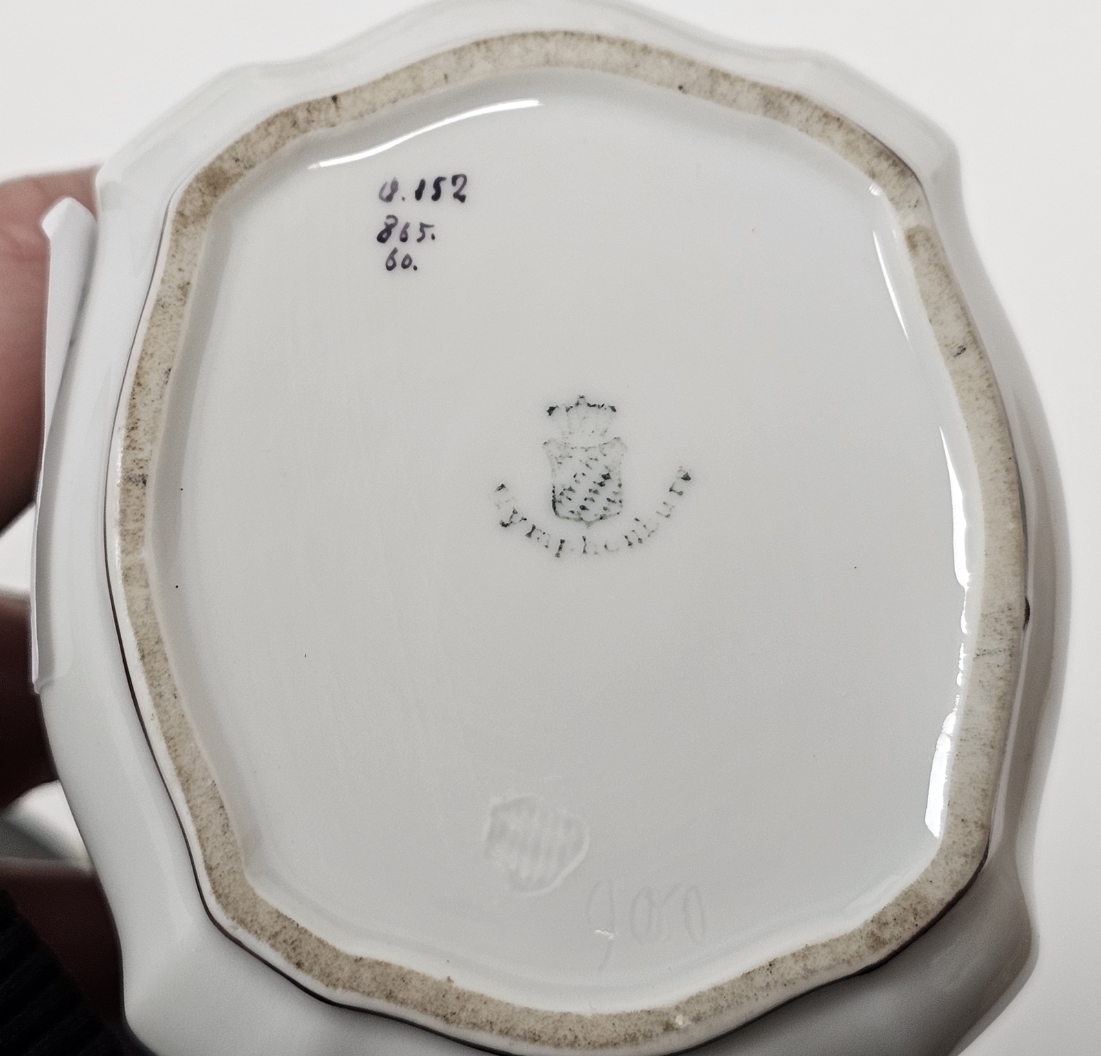 Nymphenburg porcelain part breakfast service, late 19th century, printed crown, shield and - Image 3 of 3