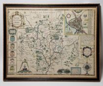 John Speed (1552-1629) Engraving Worcestershire Described, John Sudbury & George Humble (1627),