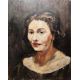 19th/20th century school Oil on canvas Portrait of a woman, unsigned, framed and glazed, 46cm x 36cm - Image 1 of 10